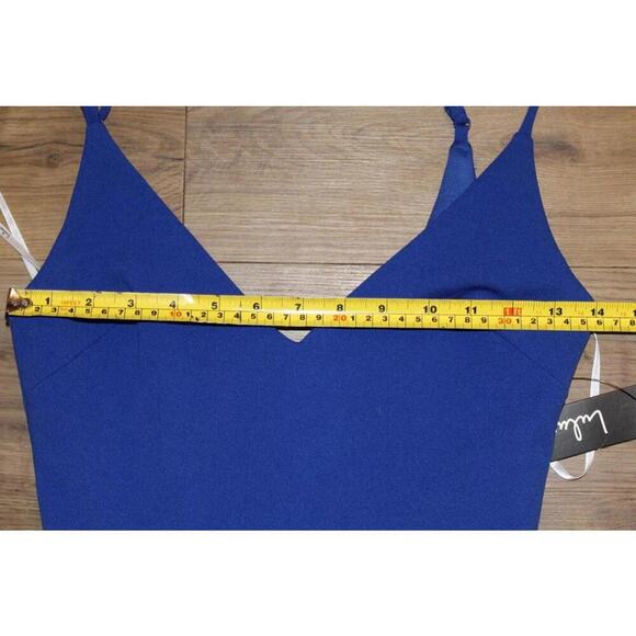 NWT Lulus Blue Maxi Gown Spaghetti Strap Formal Dress Women XS - Picture 6 of 7
